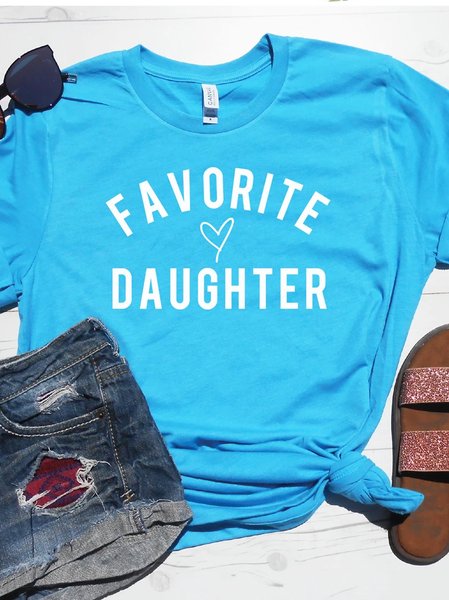 favorite daughter Casual T-Shirts & Tee, Blue, T-shirts