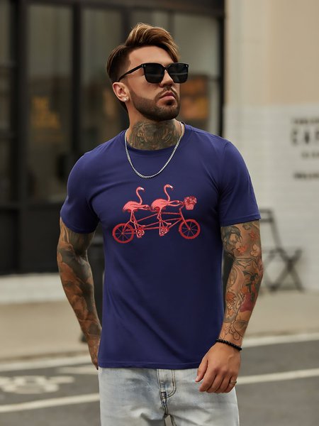 Pink flamingos On Tandem Bike Graphic Short Sleeve Loose Tee, Deep blue, T-shirts
Pink flamingos On Tandem Bike Graphic Short Sleeve Loose Tee, Deep blue, T-shirts
