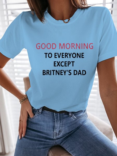 We're Free Britney Graphic Short Sleeve Tee, Light blue, T-shirts