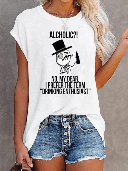 Drinking Shirts & Tops, White, T-shirts