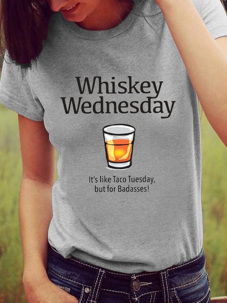 Whiskey Wednesday Tee, Gray, T-shirts