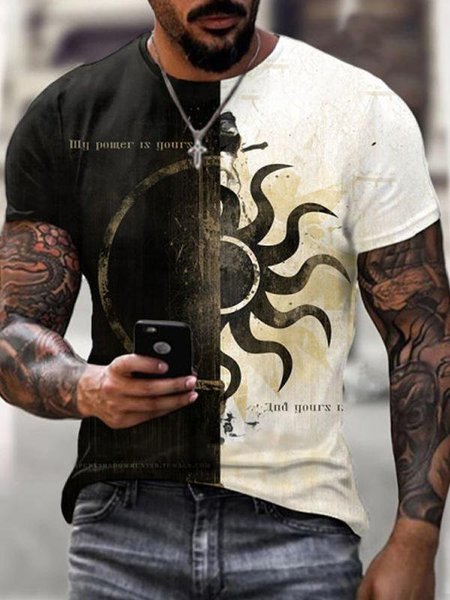 Crew Neck Casual Shirts & Tops, Men's t-shirts