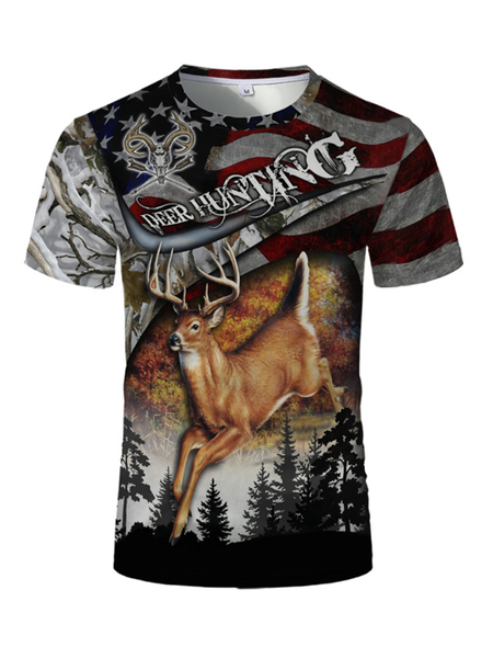 Crew Neck Casual Shirts & Tops, Color9, Men's t-shirts