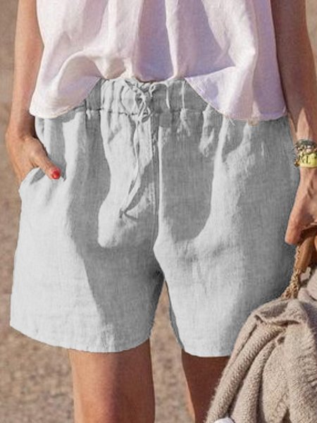 Shift Cotton Shorts, Light gray, Shorts