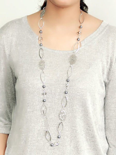 Alloy Plain Necklaces, Black, Necklaces