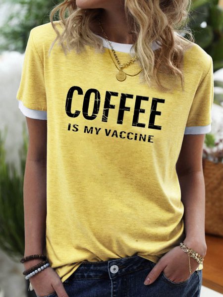 Coffee is my vaccine Women‘s Short Sleeve Shift Casual Shirts & Tops, Yellow, T-shirts
Coffee is my vaccine Women‘s Short Sleeve Shift Casual Shirts & Tops, Yellow, T-shirts