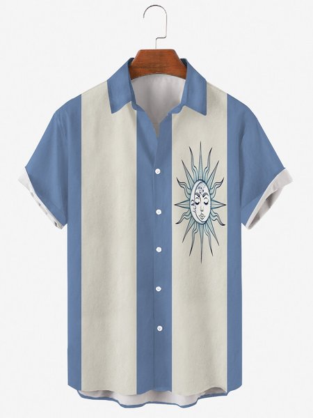Mens Apollo Print Casual Lapel Short Sleeve Hawaiian Shirts, Blue, Men's Floral shirt
Mens Apollo Print Casual Lapel Short Sleeve Hawaiian Shirts, Blue, Men's Floral shirt