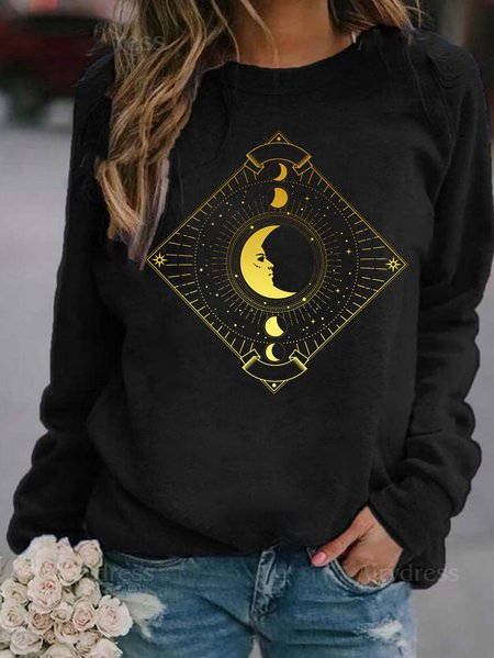 Sun And Moon Casual Long Sleeve Crew Neck Sweatshirt, Black, Hoodies&Sweatshirts
Sun And Moon Casual Long Sleeve Crew Neck Sweatshirt, Black, Hoodies&Sweatshirts