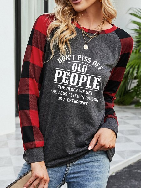 Don't Piss Off Old People Tops Plaid Long Sleeve Sweatshirt, Gray, Hoodies&Sweatshirts
Don't Piss Off Old People Tops Plaid Long Sleeve Sweatshirt, Gray, Hoodies&Sweatshirts