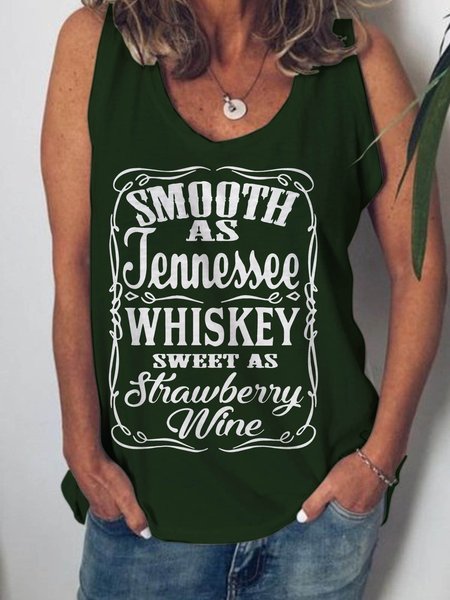 Smooth As Tennessee Whisky Graphic Sleeveless Casual Tank Top, Dark green, Tank Tops
Smooth As Tennessee Whisky Graphic Sleeveless Casual Tank Top, Dark green, Tank Tops