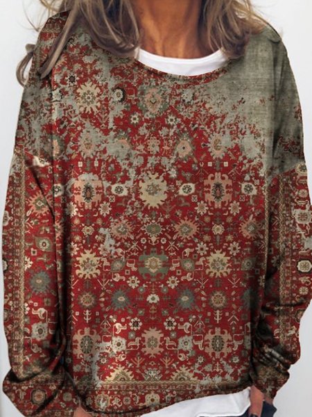 Vintage Crew Neck Sweatshirt Casual Women Long Sleeve Top, As picture, Hoodies&Sweatshirts
Vintage Crew Neck Sweatshirt Casual Women Long Sleeve Top, As picture, Hoodies&Sweatshirts