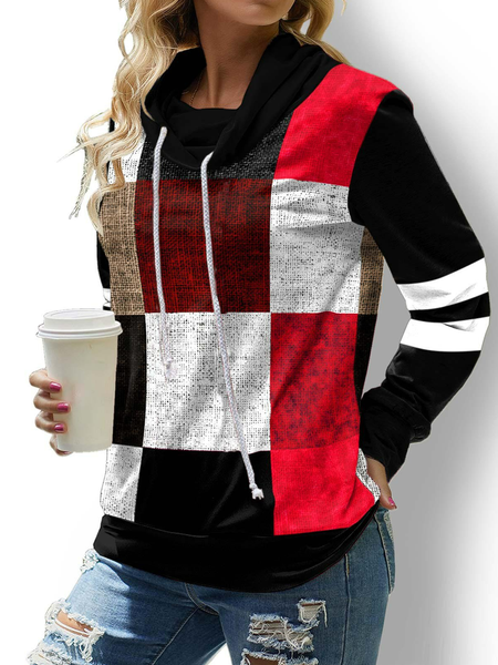 Long Sleeve Cotton-Blend Sweatshirt, Multicolor, Sweatshirts & Hoodies