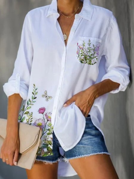 Maniche Lunghe Colletto a Camicia taglia grande Stampato Top Camicetta, Bianco, T-Shirts
Maniche Lunghe Colletto a Camicia taglia grande Stampato Top Camicetta, Bianco, T-Shirts