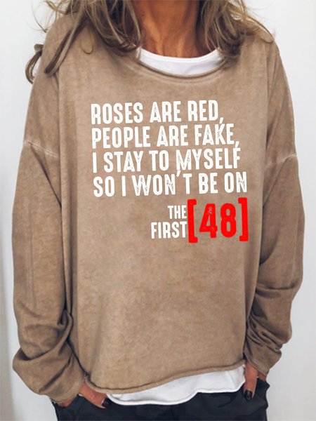 Rose Are Red Graphic Sweatshirt Crew Neck Long Sleeve Top, Khaki, Hoodies&Sweatshirts
Rose Are Red Graphic Sweatshirt Crew Neck Long Sleeve Top, Khaki, Hoodies&Sweatshirts