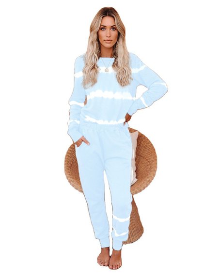 Casual Cotton-Blend Sleepwear & Loungewear, Light blue, Pajamas
