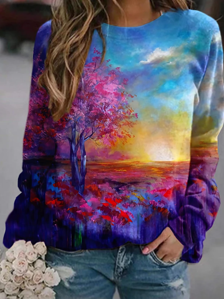 Floral Casual Long Sleeve Crew Neck Shirts & Tops, Multicolor, Long sleeve tops
Floral Casual Long Sleeve Crew Neck Shirts & Tops, Multicolor, Long sleeve tops