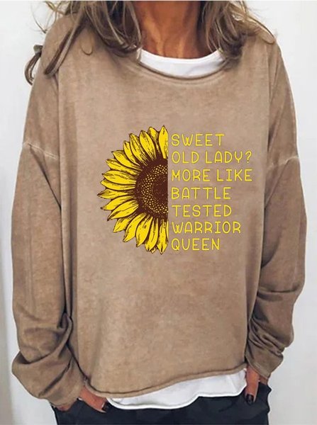 Sweet Old Lady More Like Battle Tested Warrior Queen Sunflower Women Sweater, Light brown, Hoodies&Sweatshirts
Sweet Old Lady More Like Battle Tested Warrior Queen Sunflower Women Sweater, Light brown, Hoodies&Sweatshirts