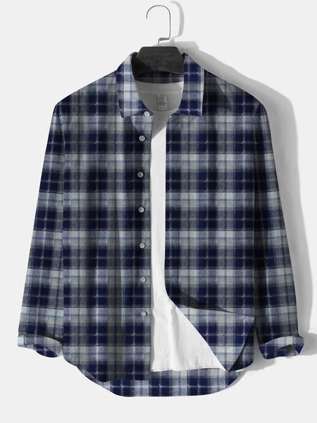 Casual Plaid Shirts & Tops, As picture, Shirt