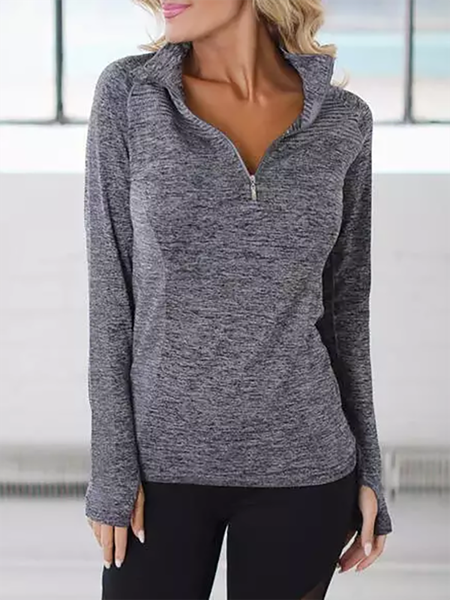 Daily Casual Long Sleeve Yoga Fitness Activewear Tops, Gray, Long sleeve tops
Daily Casual Long Sleeve Yoga Fitness Activewear Tops, Gray, Long sleeve tops