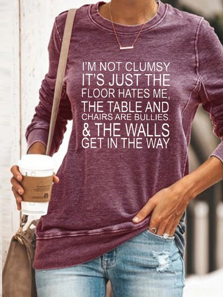 I Am Not Clumsy Women's Shift Long Sleeve Sweatshirt, Purple, Hoodies&Sweatshirts
I Am Not Clumsy Women's Shift Long Sleeve Sweatshirt, Purple, Hoodies&Sweatshirts