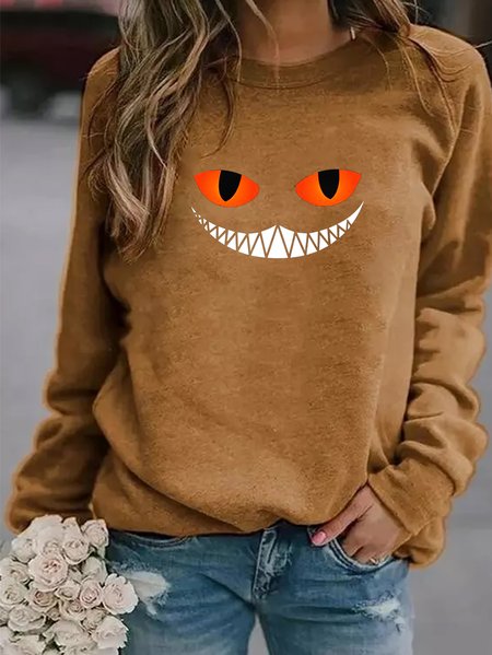 Halloween Themed Smiling Cheshire Cat Women's Long Sleeve Sweatshirt, Yellow, Hoodies&Sweatshirts
Halloween Themed Smiling Cheshire Cat Women's Long Sleeve Sweatshirt, Yellow, Hoodies&Sweatshirts