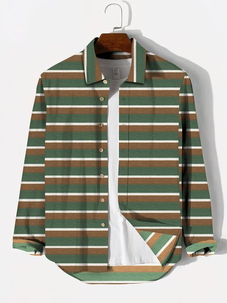 Shirt Collar Shirts & Tops, Green, Men's Floral shirt