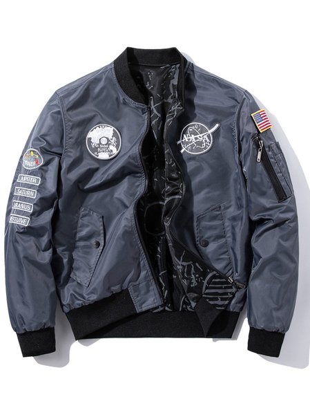 Men's Lightweight Reversible Double-sided Wear Flight Bomber Jacket Casual Military Outerwear with Patches, Deep gray, Jackets & Coats
Men's Lightweight Reversible Double-sided Wear Flight Bomber Jacket Casual Military Outerwear with Patches, Deep gray, Jackets & Coats