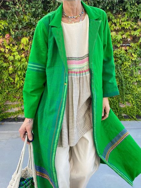 Casual Long Sleeve Outerwear, Green, Outerwear