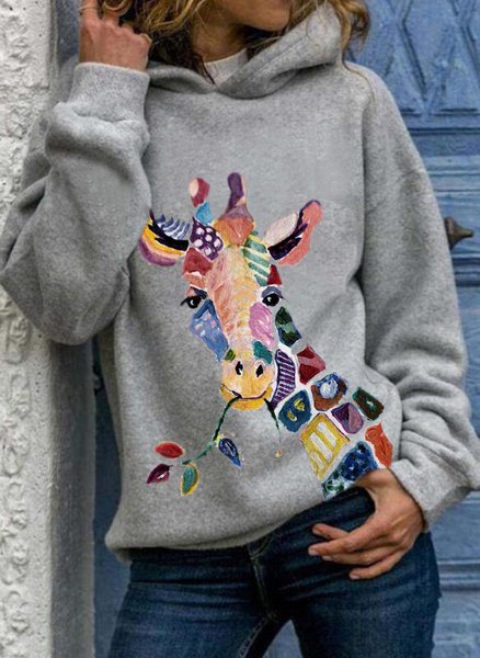 Hoodie Vintage Animal Printed Long Sleeve Sweatshirt, Gray, Sweatshirts & Hoodies
Hoodie Vintage Animal Printed Long Sleeve Sweatshirt, Gray, Sweatshirts & Hoodies