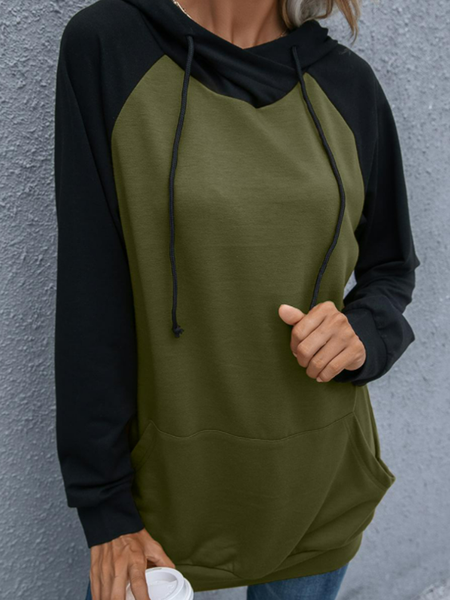 New Pullover Hooded drawstring long sleeve color block sweater, Army green, Sweatshirts & Hoodies
New Pullover Hooded drawstring long sleeve color block sweater, Army green, Sweatshirts & Hoodies