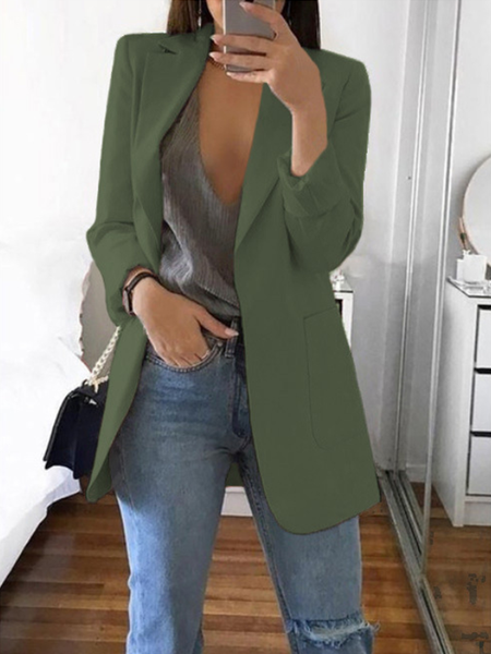 Maniche Lunghe Collo a scialle Dritto Giubbotto, Verde militare, Coats & Jackets
Maniche Lunghe Collo a scialle Dritto Giubbotto, Verde militare, Coats & Jackets