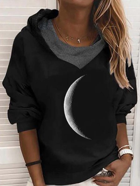 Casuale Stampato Felpa con cappuccio Maniche Lunghe Felpa, Come immagine, Hoodies & Sweatshirts