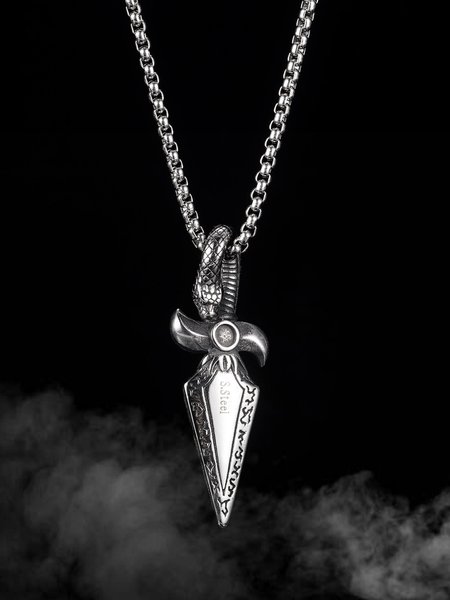 Street Retro Stainless Steel Spearhead Hip Hop Necklace, As picture, Necklaces
Street Retro Stainless Steel Spearhead Hip Hop Necklace, As picture, Necklaces