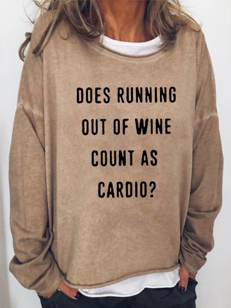 Does Running Out of Wine Women‘s Cotton-Blend Long Sleeve Casual Crew Neck Sweatshirt, Light brown, Hoodies&Sweatshirts
Does Running Out of Wine Women‘s Cotton-Blend Long Sleeve Casual Crew Neck Sweatshirt, Light brown, Hoodies&Sweatshirts