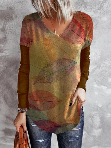 Maniche Lunghe Vacanza Scollo a V Le foglie Camicie & Top, Giallo, Blouses & Shirts
Maniche Lunghe Vacanza Scollo a V Le foglie Camicie & Top, Giallo, Blouses & Shirts