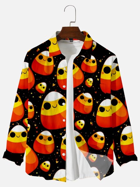 Halloween Cotton-Blend Shirts & Tops, Black, Long Sleeves Shirts