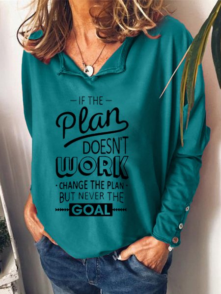 If The Plan Doesn't Work, Change The Plan, But Never The Goal Printed Letter Women‘s Sweatshirt, Green, Hoodies&Sweatshirts
If The Plan Doesn't Work, Change The Plan, But Never The Goal Printed Letter Women‘s Sweatshirt, Green, Hoodies&Sweatshirts