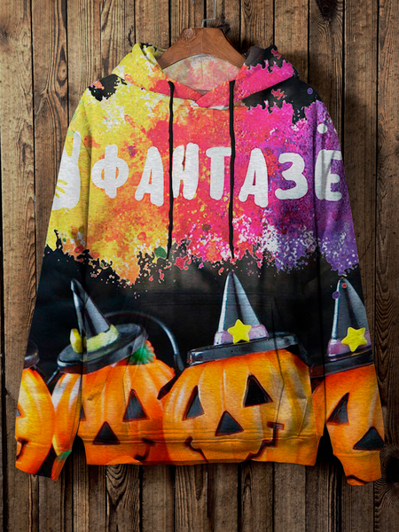 Casual Hoodie Halloween Sweatshirt, As picture, Hoodies&Sweatshirts
