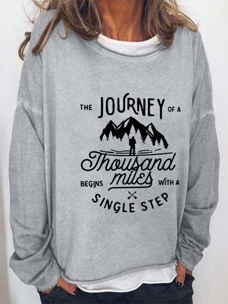 The Journey Of A Thousand Miles Must Begin With A Single Step Casual Long Sleeve Cotton-Blend Sweatshirts, Light gray, Hoodies&Sweatshirts
The Journey Of A Thousand Miles Must Begin With A Single Step Casual Long Sleeve Cotton-Blend Sweatshirts, Light gray, Hoodies&Sweatshirts