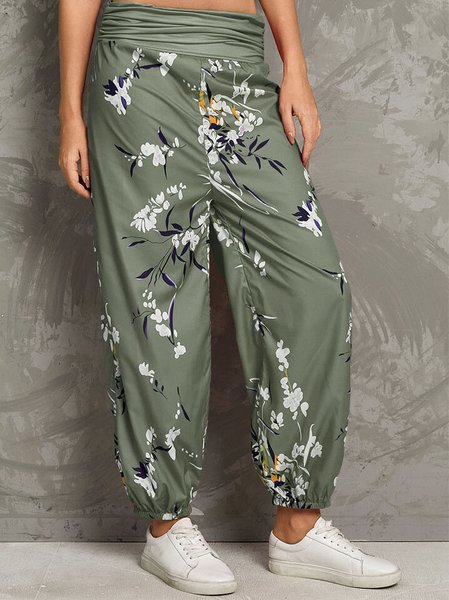 Shift Cotton-Blend Pants, Army green, Pants
