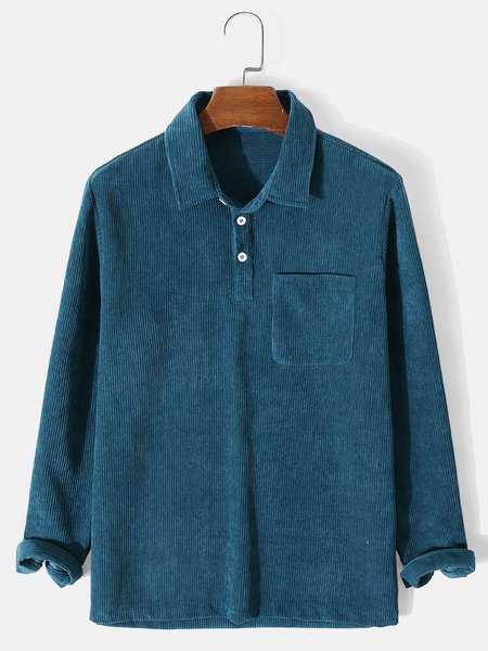 Mens Corduroy Texture Plain Color Long Sleeve Golf Shirt With Pocket, Dark_blue, Men's shirts
Mens Corduroy Texture Plain Color Long Sleeve Golf Shirt With Pocket, Dark_blue, Men's shirts