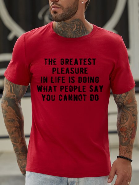 The Greatest Pleasure Men's Casual T-shirt, Red, T-shirts