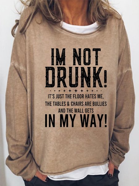 I'm Not Drunk Women’s Crew Neck Casual Cotton-Blend Sweatshirt, Light brown, Hoodies&Sweatshirts
I'm Not Drunk Women’s Crew Neck Casual Cotton-Blend Sweatshirt, Light brown, Hoodies&Sweatshirts