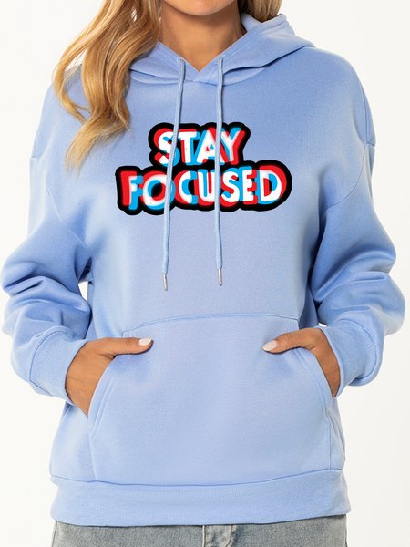 Stay focused. Casual personality printed hooded long-sleeved polyester sweatshirt, Blue, Hoodies
Stay focused. Casual personality printed hooded long-sleeved polyester sweatshirt, Blue, Hoodies