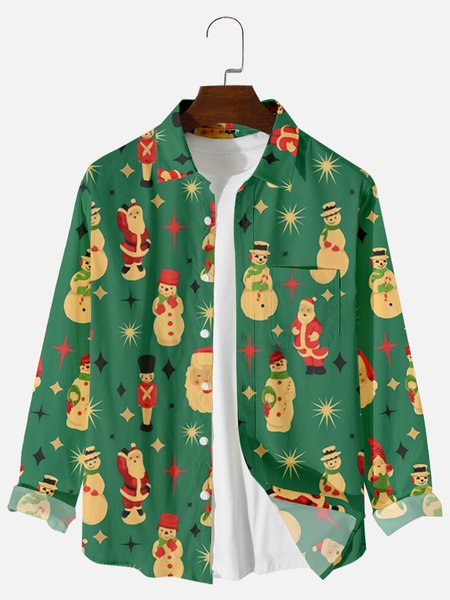 Shirt Collar Shirts & Tops, Green, Men's shirts