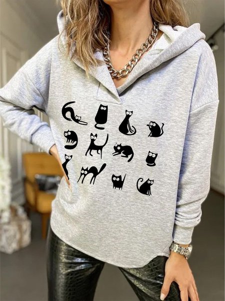 Women's Cat Print Casual Long Sleeve Hoodie Sweatshirt, Gray, Sweatshirts & Hoodies
Women's Cat Print Casual Long Sleeve Hoodie Sweatshirt, Gray, Sweatshirts & Hoodies