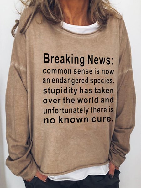 Breaking News Long Sleeve Casual Cotton-Blend Sweatshirts, Light brown, Hoodies&Sweatshirts
Breaking News Long Sleeve Casual Cotton-Blend Sweatshirts, Light brown, Hoodies&Sweatshirts