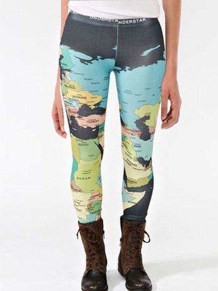 Vintage Carta geografica Stampato taglia grande Casuale Pantaloni, Multicolore, Leggings
Vintage Carta geografica Stampato taglia grande Casuale Pantaloni, Multicolore, Leggings