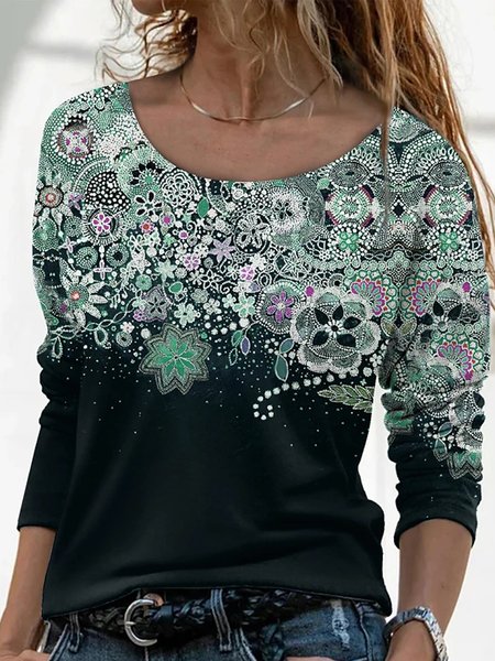Cotton Shirts & Tops, Black, Long sleeve tops