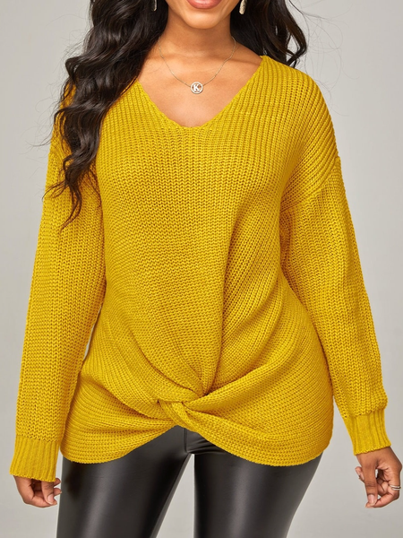 Fall Slightly stretchy Simple Simple Daily Household Sweater, Yellow, Blouses and Shirts
Fall Slightly stretchy Simple Simple Daily Household Sweater, Yellow, Blouses and Shirts